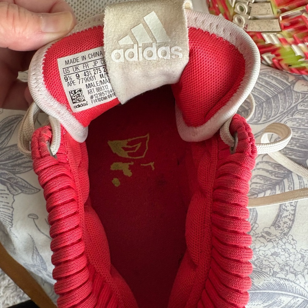 Adidas Dame 5 All Skate Red and White Men's Basketball Shoes Size 9.5 - Picture 7 of 7